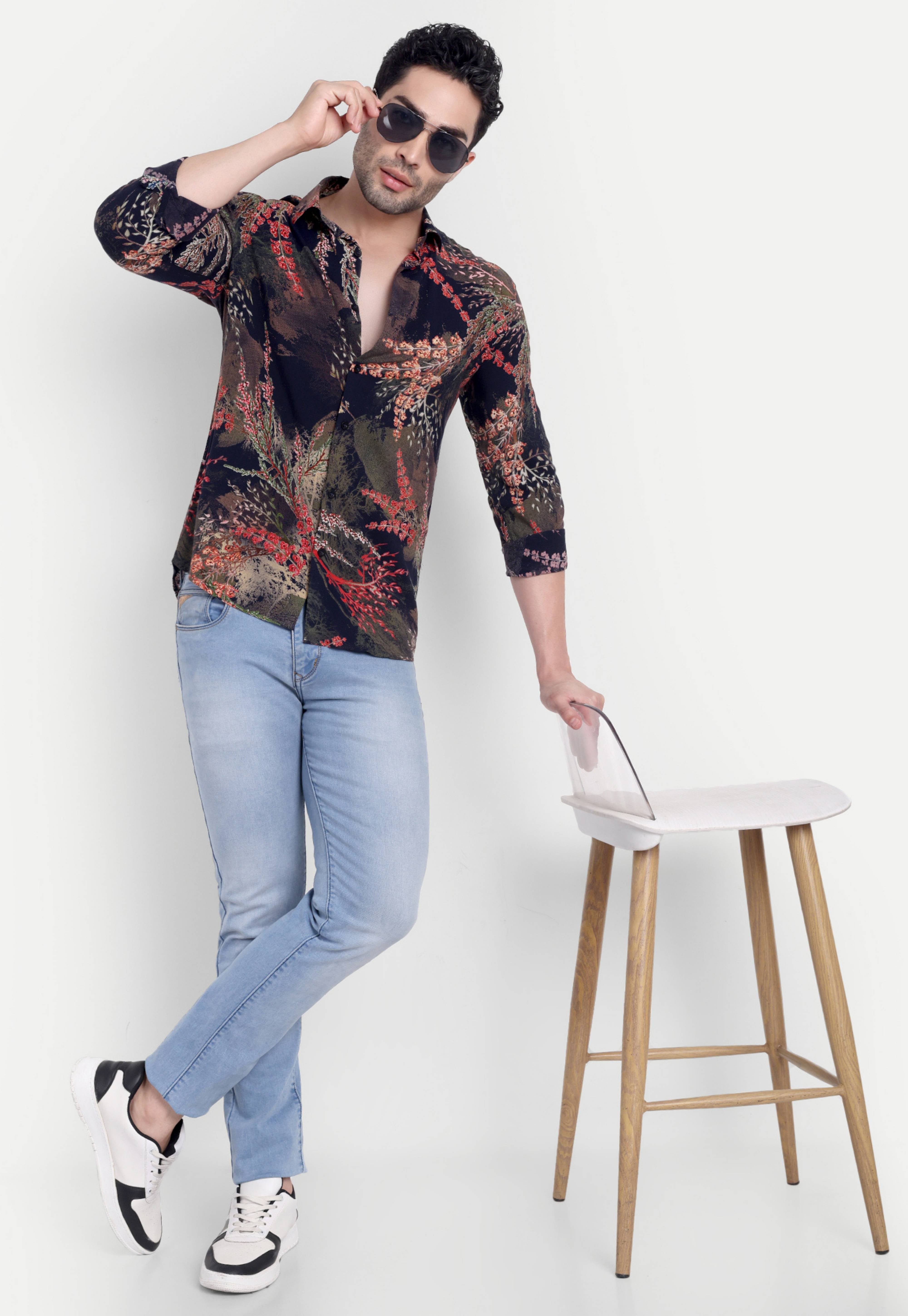 Shadow Blossom Full Sleeve Shirt