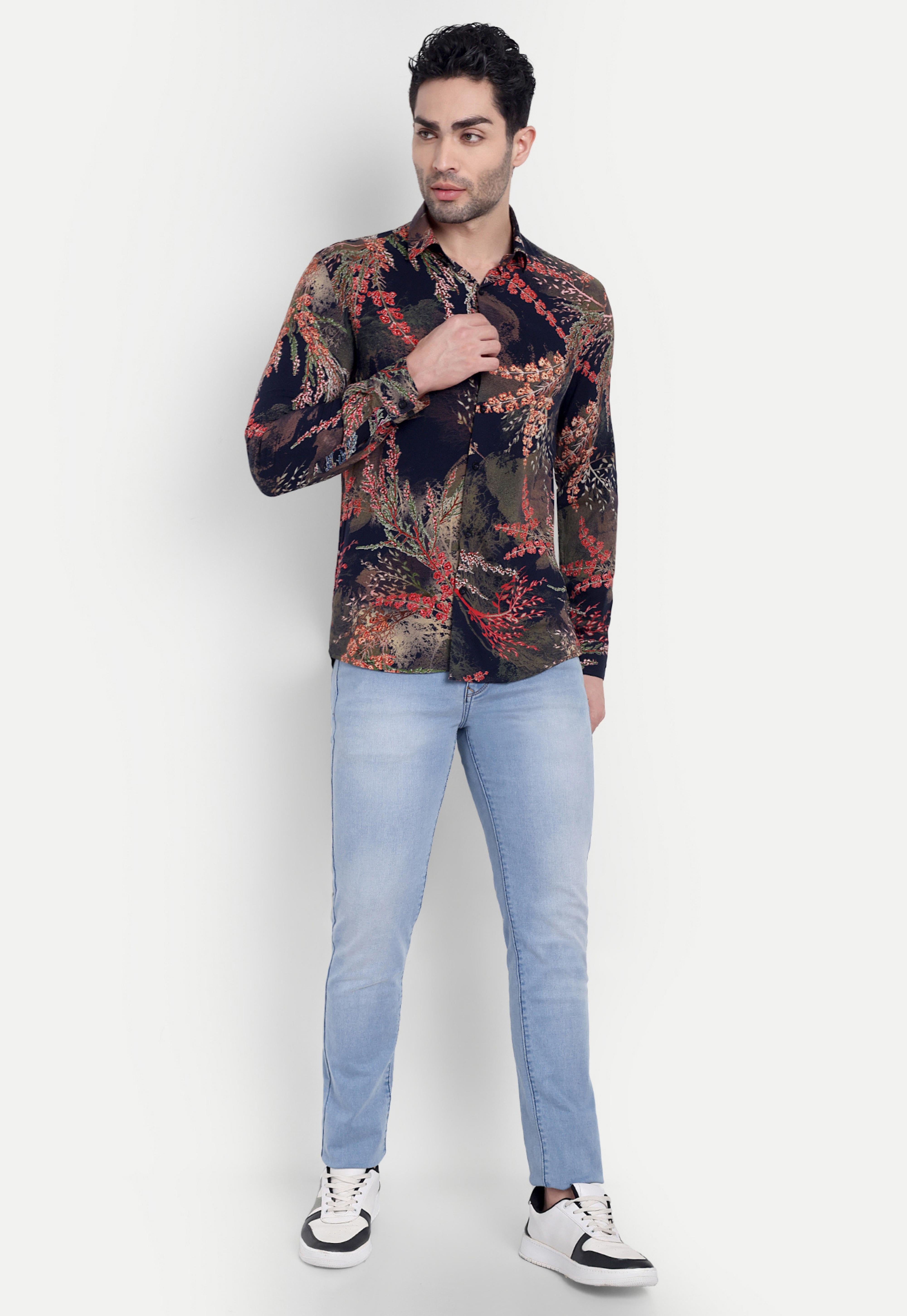 Shadow Blossom Full Sleeve Shirt