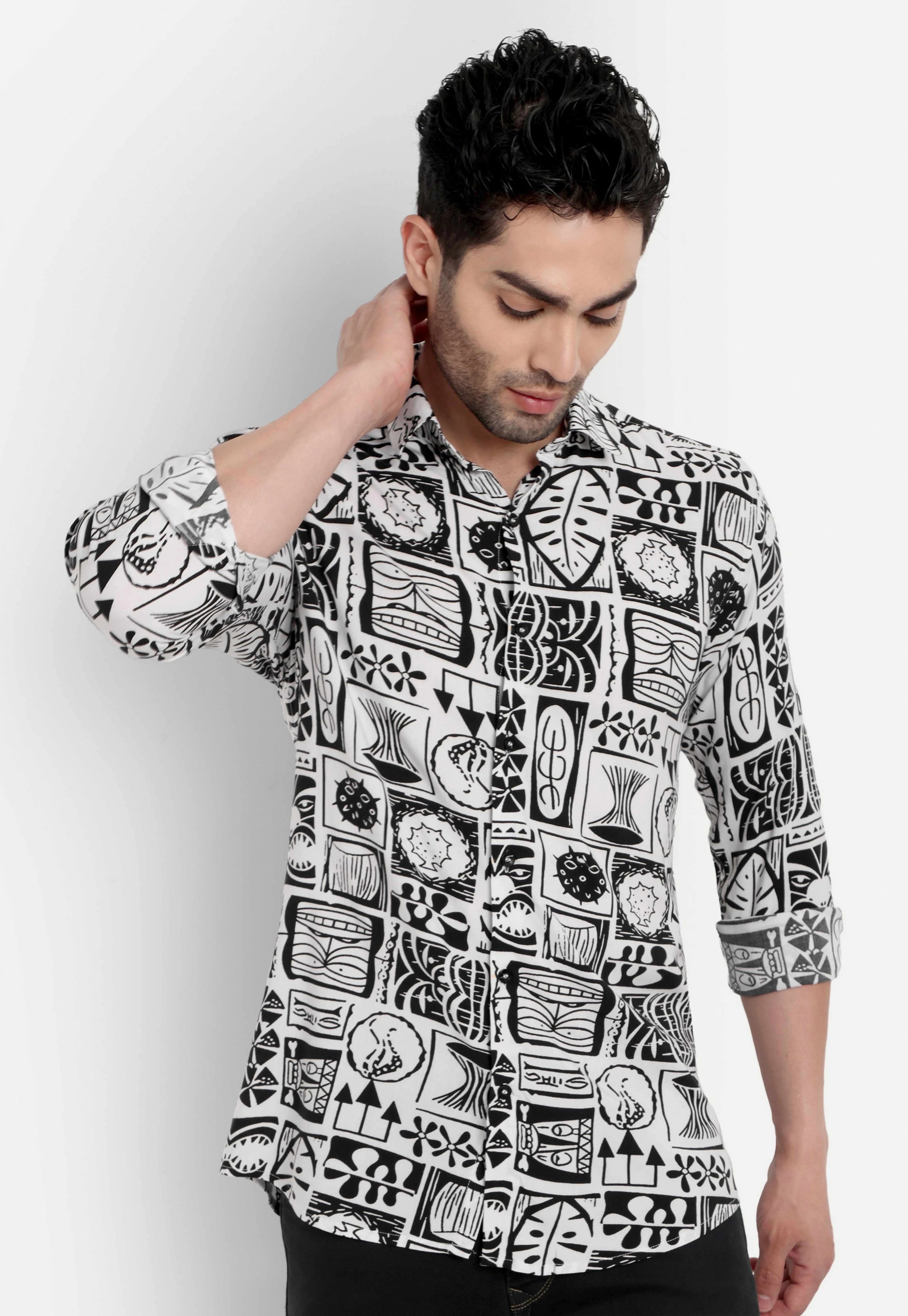 Olive Tangle Full Sleeve Canvas Shirt