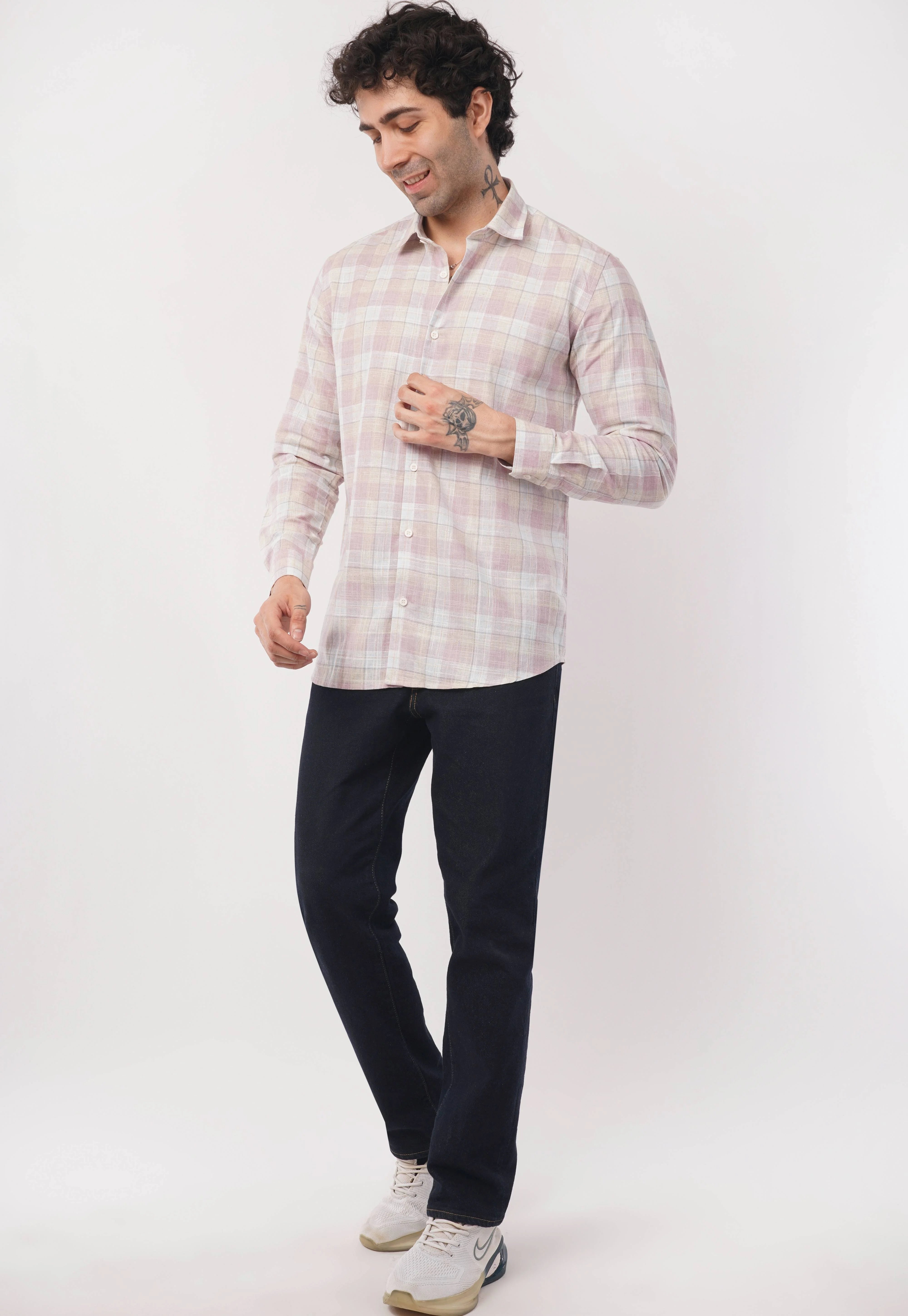 Blush Breeze Check Full Sleeve Shirt