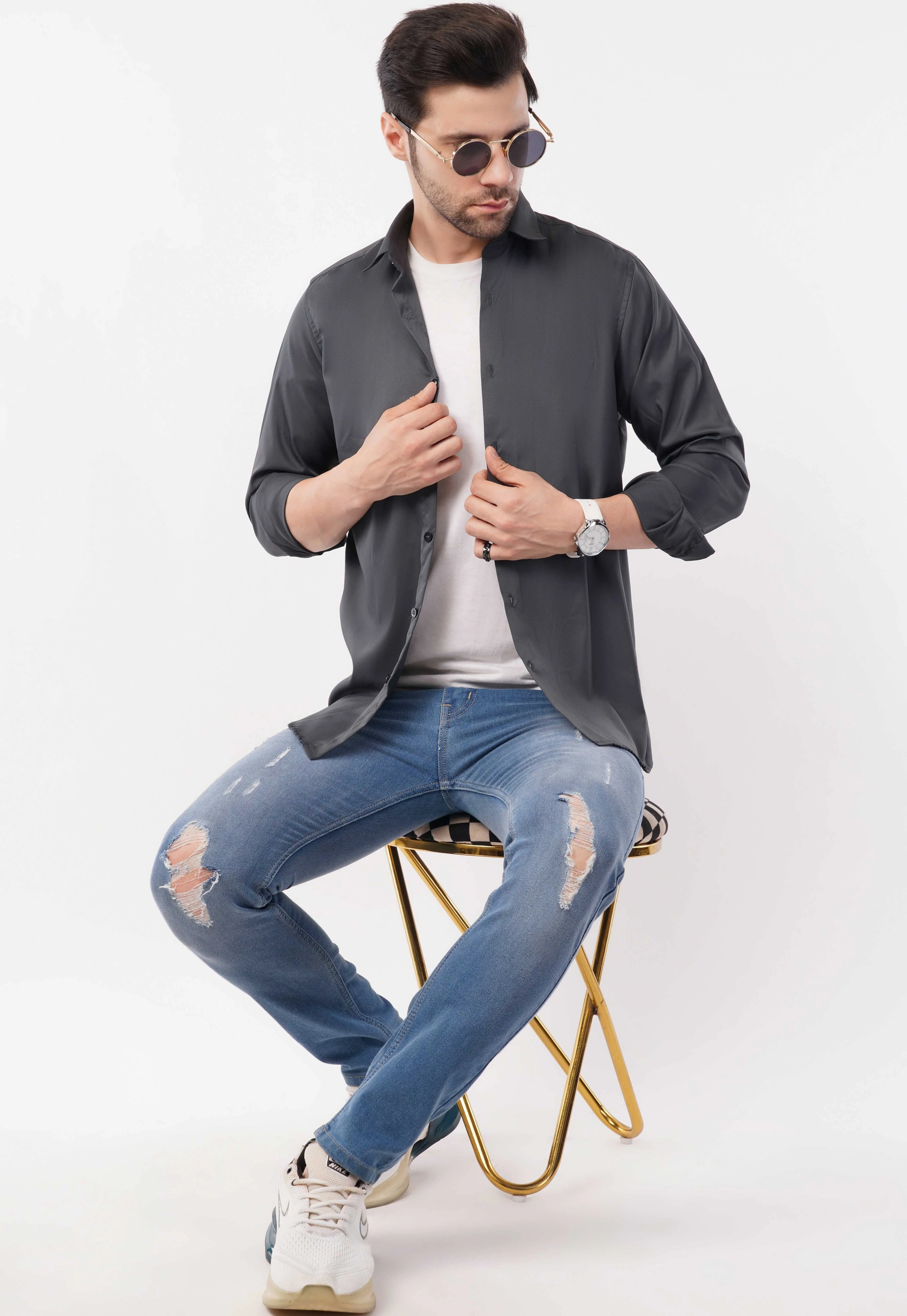Charcoal Full Sleeve Formal Shirt
