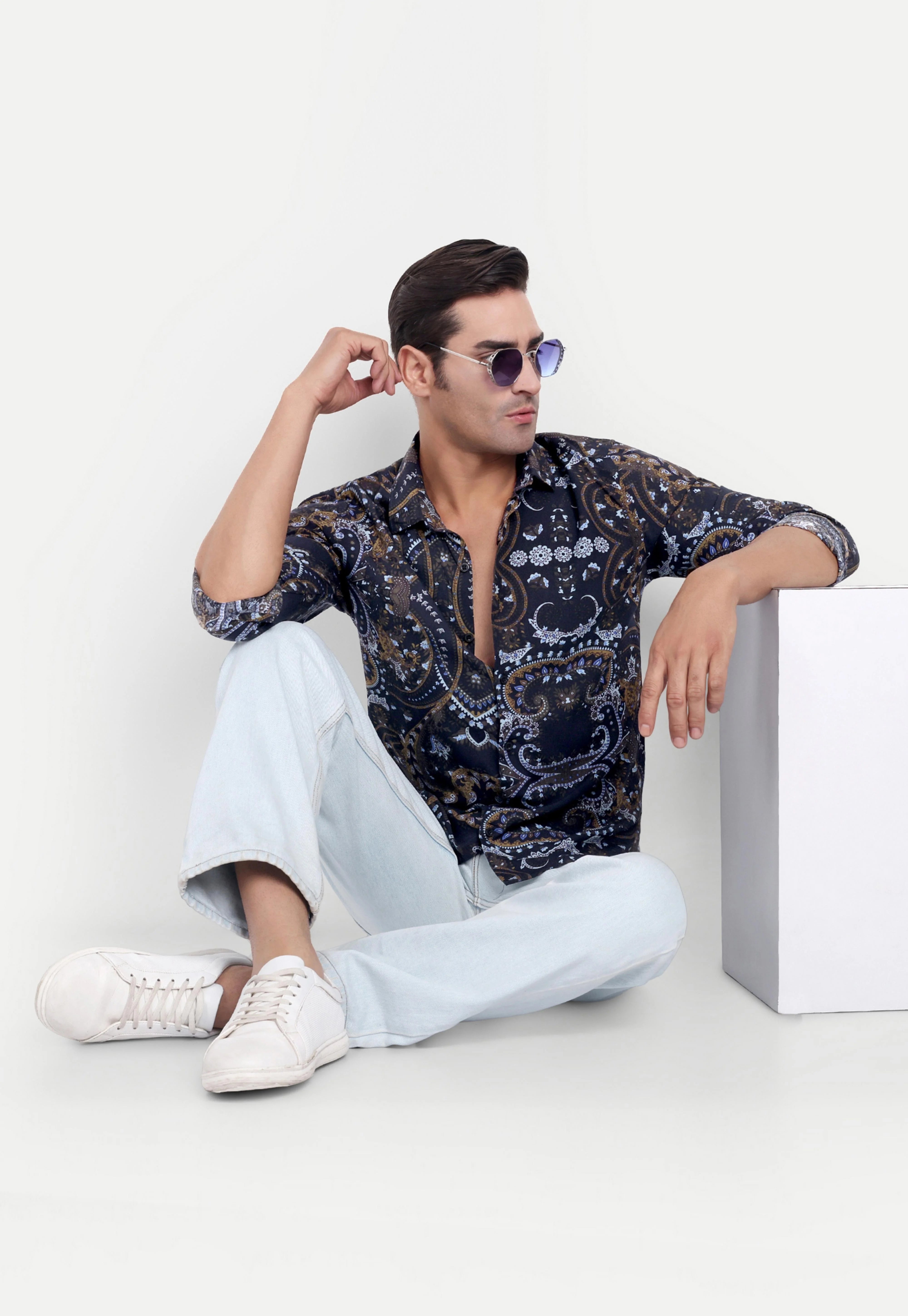 Blue Eclipse Full Sleeve Shirt