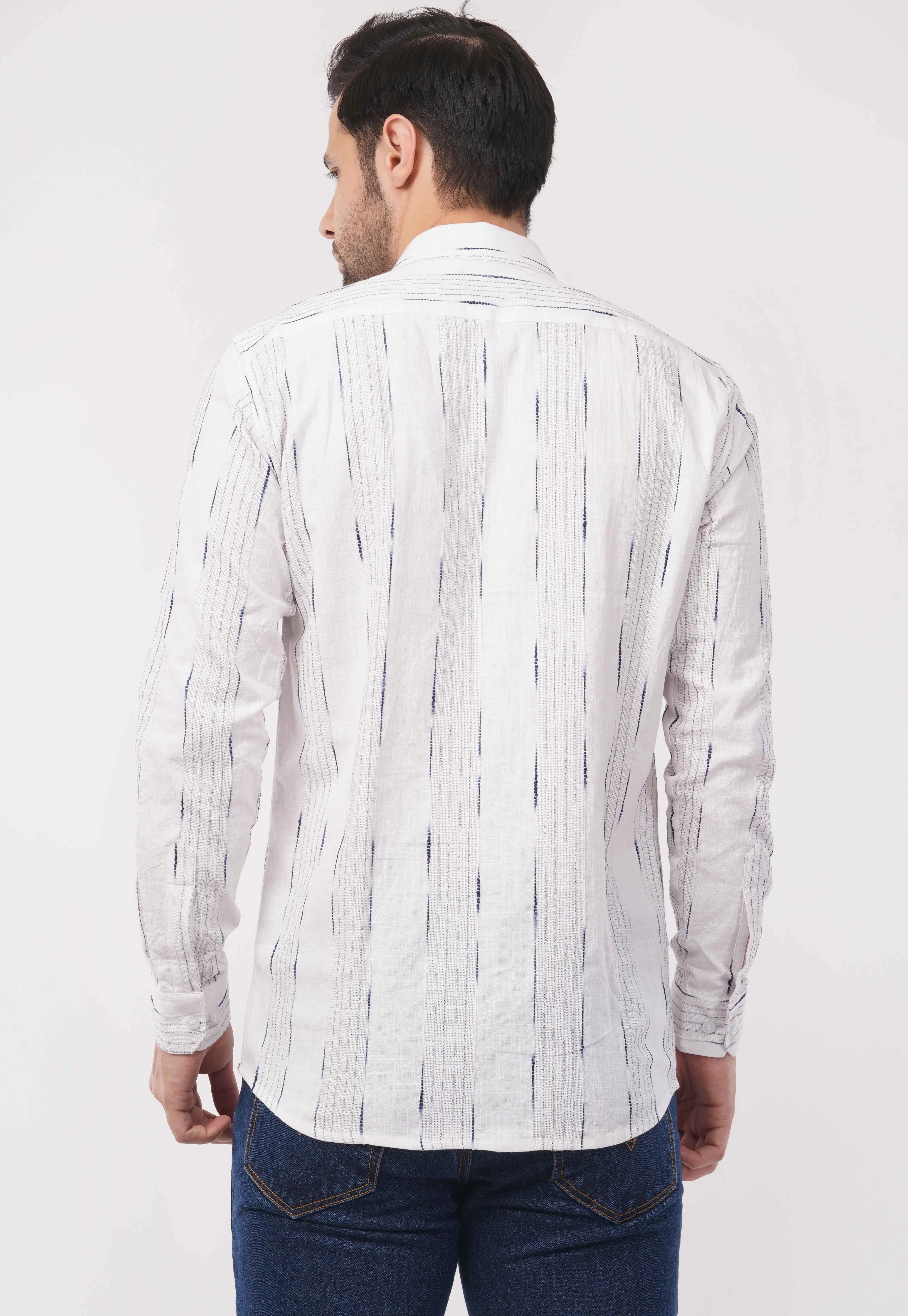 White Echo Full Sleeve Shirt