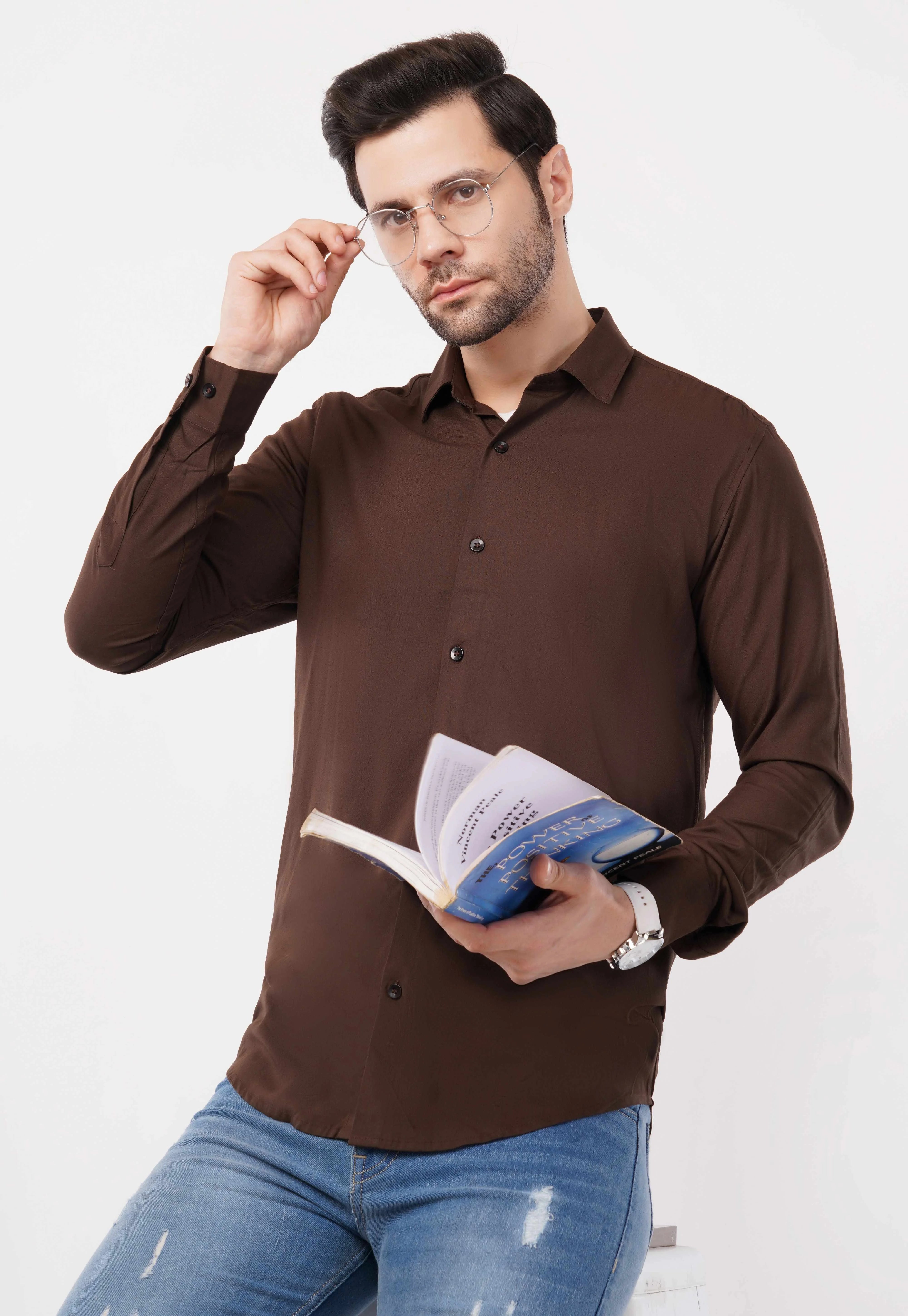 Mocha brown Full Sleeve Shirt