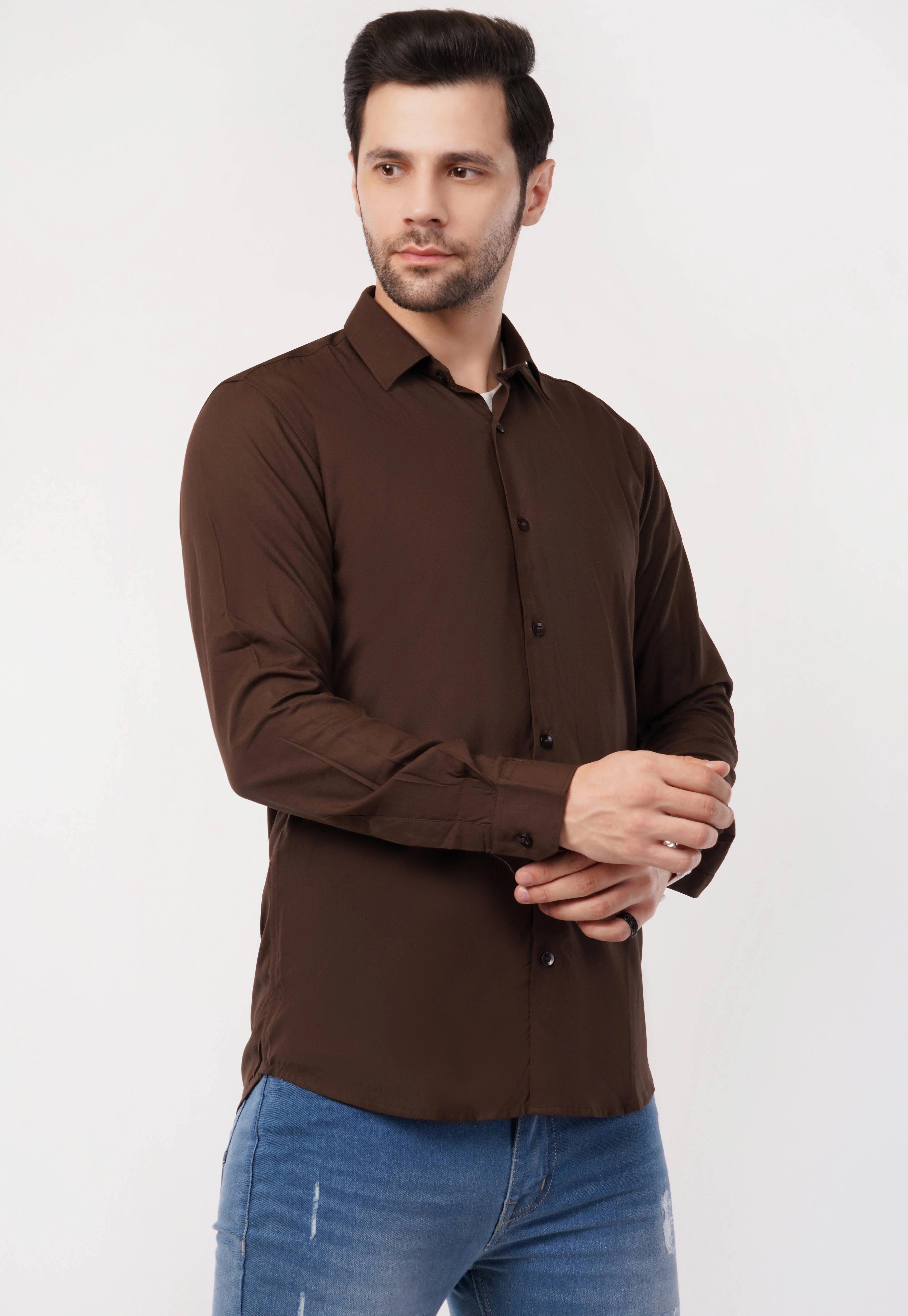 Mocha brown Full Sleeve Shirt